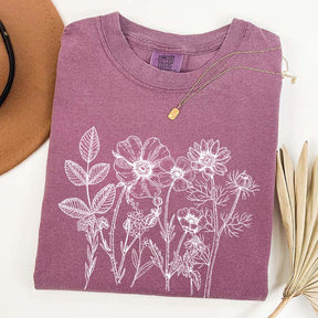 Boho Gardener Floral Botanical T-Shirt