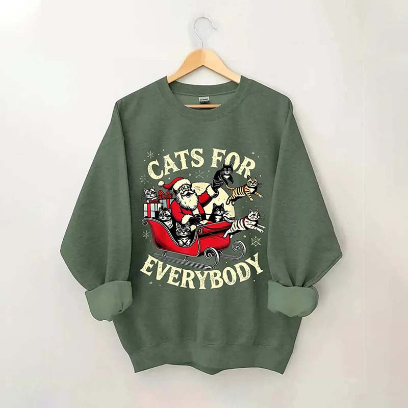 Christmas Cats For Everybody Sweatshirt