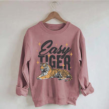 Trendy Retro Tiger Graphic Sweatshirt