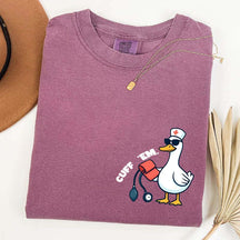 Comfort Colors Funny Goose Cuff Em Nurse T-Shirt