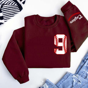 Custom Baseball Name and Number Sweatshirt