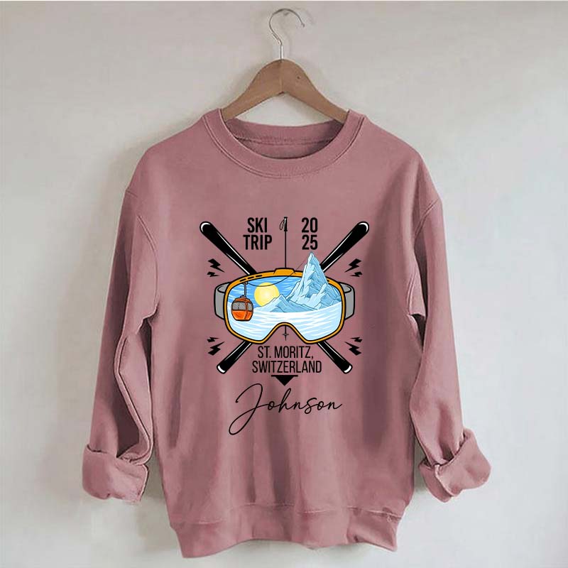 Custom Family Ski Vacation Sweatshirt