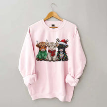 Rustic Highland Cows Christmas Sweatshirt