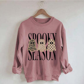 Leopard Ghost Spooky Season Sweatshirt