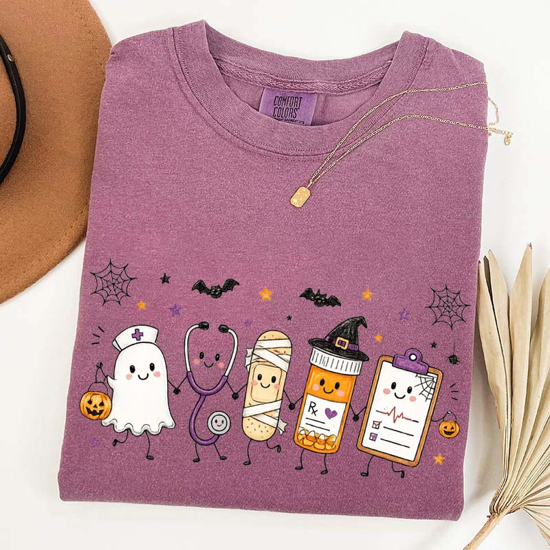 Halloween Nursing Doodle T-Shirt