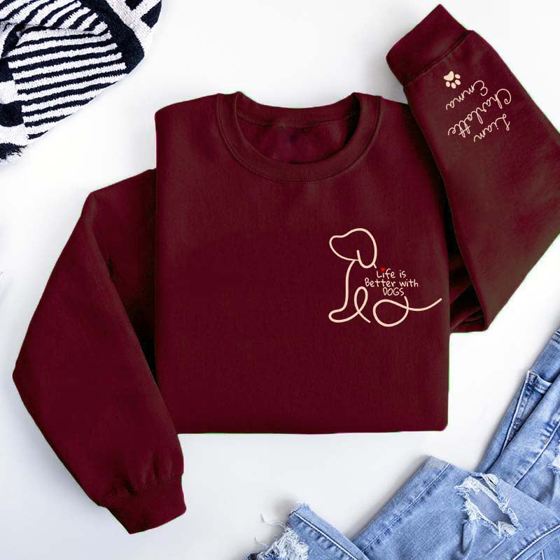 Personalized Pet Name Dog Mom Sweatshirt