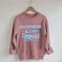 Grace Rocky Save Stars Book Lover Style Sweatshirt