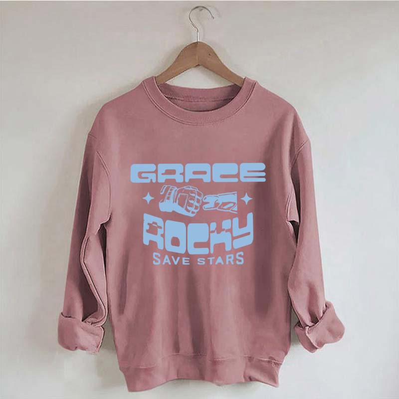 Grace Rocky Save Stars Book Lover Style Sweatshirt