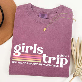 Custom Girls Trip Matching Friends Vacation T-Shirt