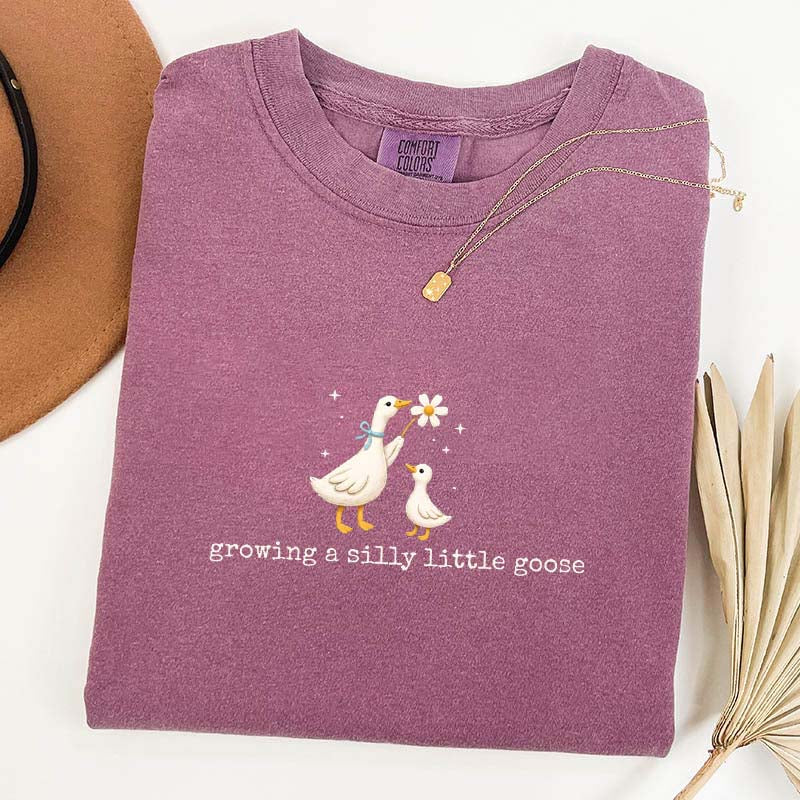 Growing A Silly Little Goose Pregnancy Announcement T-shirt