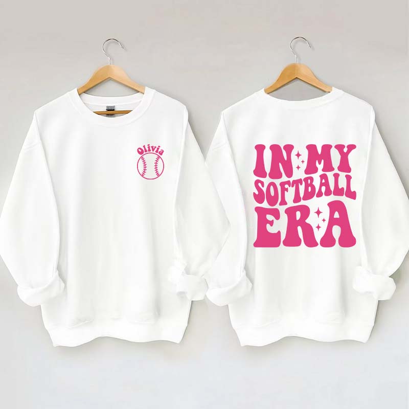 Personalized In My Softball Era Sweatshirt