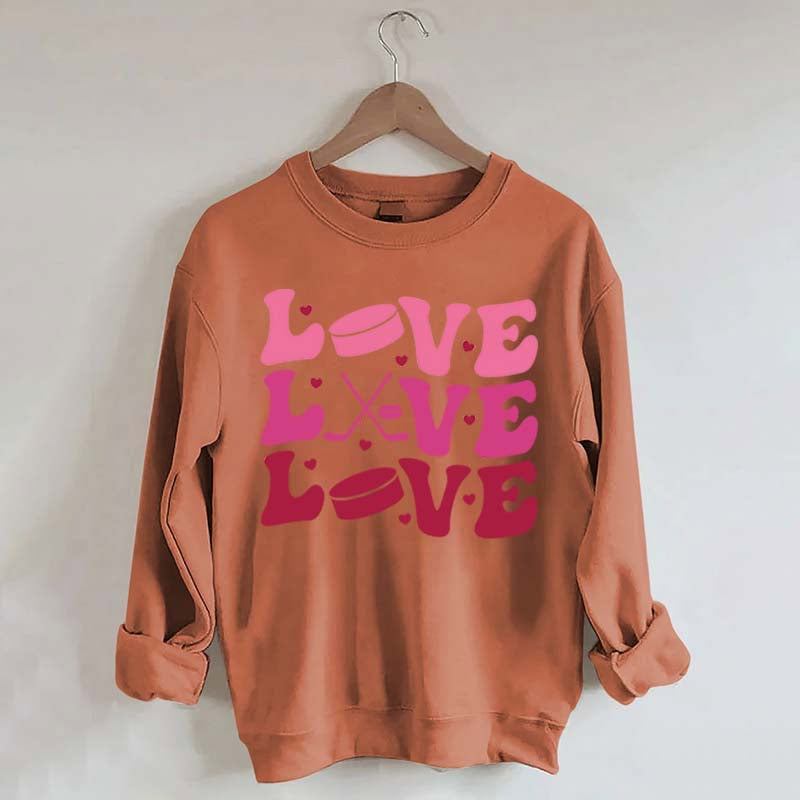 Sports Love Hockey Mom Sweatshirt