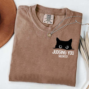 Judging You Silently Cat T-Shirt