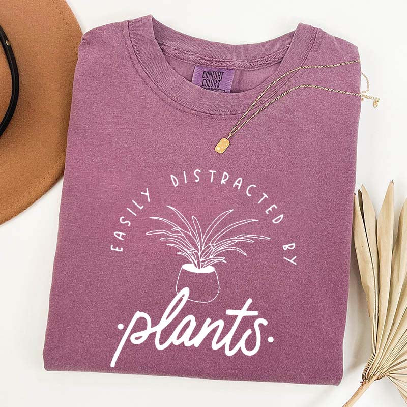 Simple Easily Distracted by Plants T-Shirt