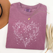 Botanical Dandelion Heart Wildflower T-Shirt