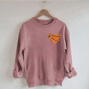Retro Heart Basketball Mama Sweatshirt