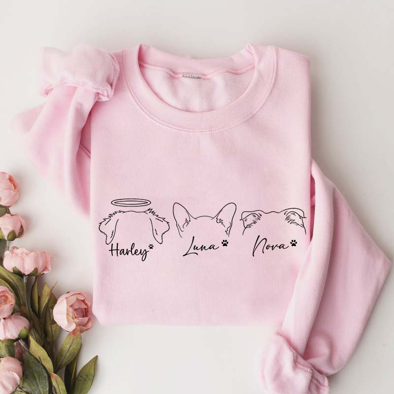 Custom Dog and Cat Ears Sweatshirt