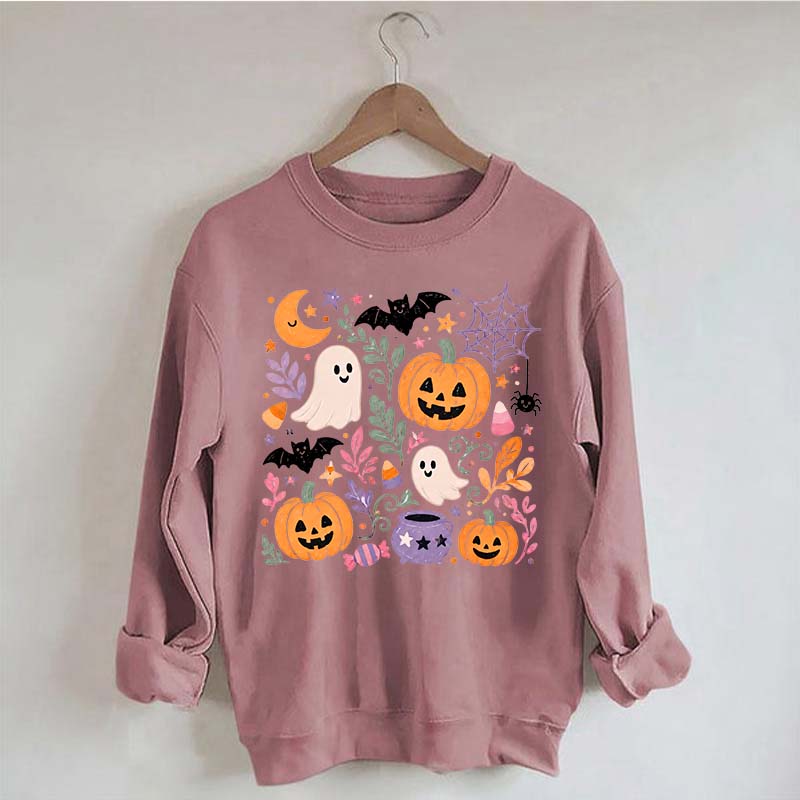Floral Halloween Fall Spooky Season Sweatshirt