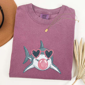Shark Blowing Bubble Comfort Colors T-Shirt