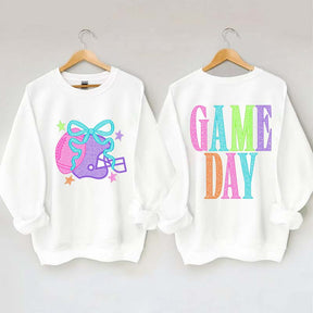 School Spirit Football Printed Sweatshirt