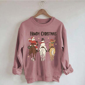 Howdy Christmas Western Cowgirl Rodeo Sweatshirt