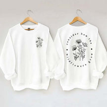 Cute Wildflower Religous Luke 12:27 Bible Verse Sweatshirt