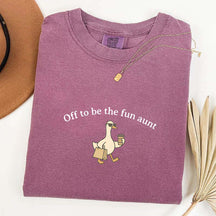 Off To Be The Fun Aunt Goose Pregnancy T-Shirt