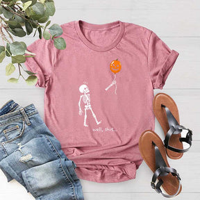 Well Shit Skeleton Halloween T-Shirt