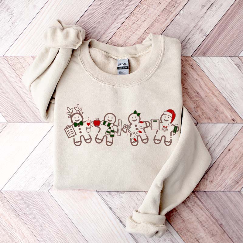 Gingerbread Teacher Christmas Sweatshirt
