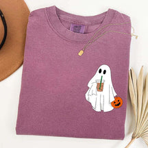 Halloween Ghost Iced Coffee Lover T-Shirt