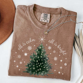 Christmas Tree Minimal Chic Holiday T-Shirt