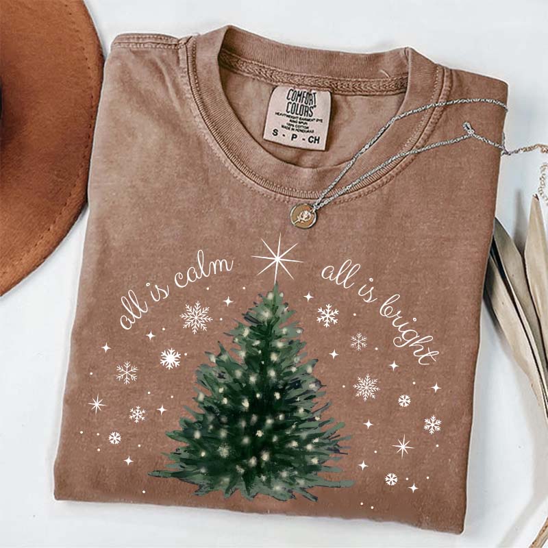 Christmas Tree Minimal Chic Holiday T-Shirt