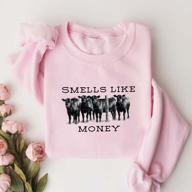 Smells Like Cattle Western Cow Sweatshirt