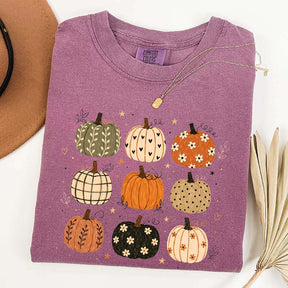 Boho Pumpkin Harvest Season Halloween T-Shirt