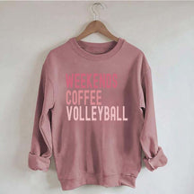 Weekend Coffee Volleyball Pink Sweatshirt