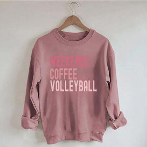 Weekend Coffee Volleyball Pink Sweatshirt