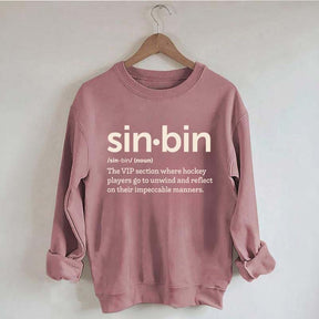 Sin Bin Funny Hockey Definition Sweatshirt