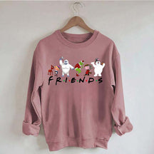 Cute Cartoon Christmas Friends Sweatshirt