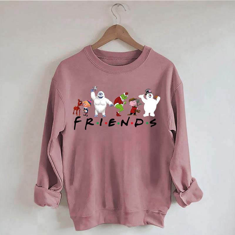 Cute Cartoon Christmas Friends Sweatshirt