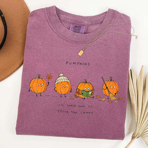 Pumpkins on Their Way to Spice the Latte Graphic T-Shirt