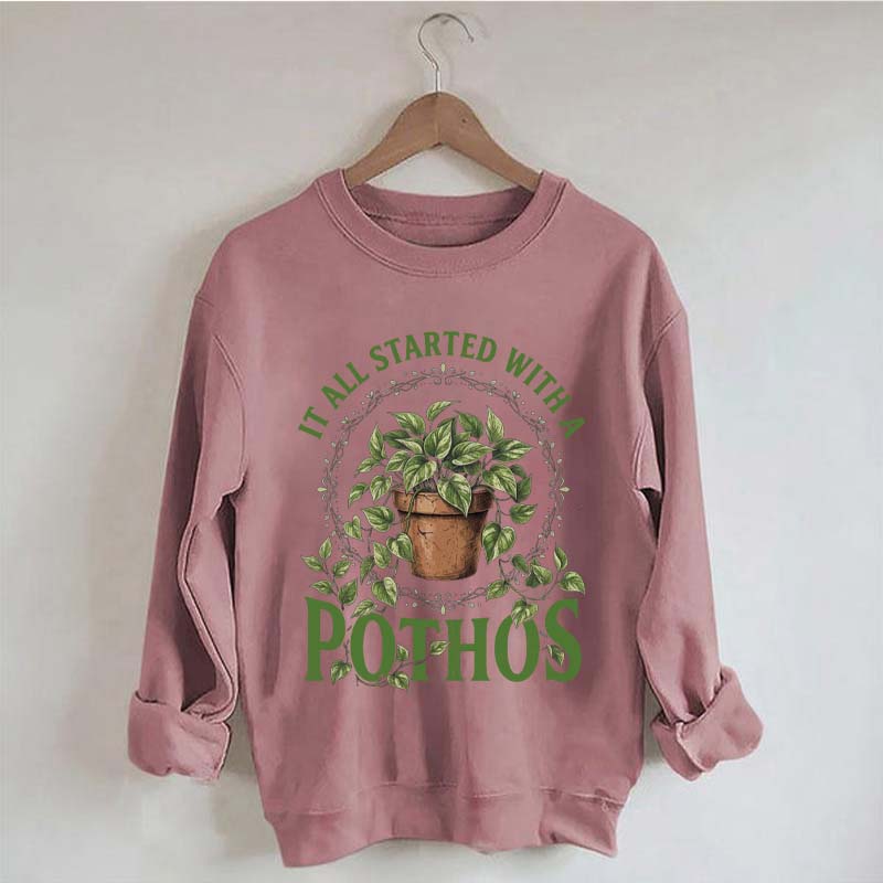 Cute Indoor Plant Pothos Sweatshirt