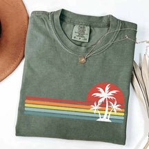 Retro Tropical Island Palm Tree T-Shirt