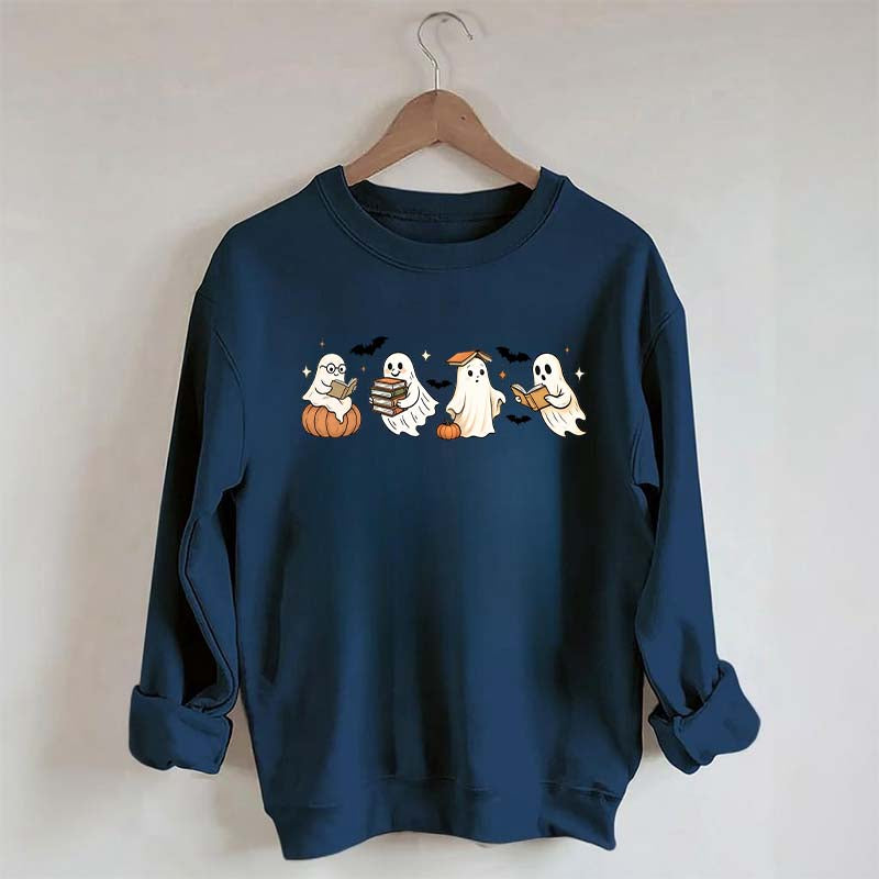 Halloween Ghosts Reading Sweatshirt
