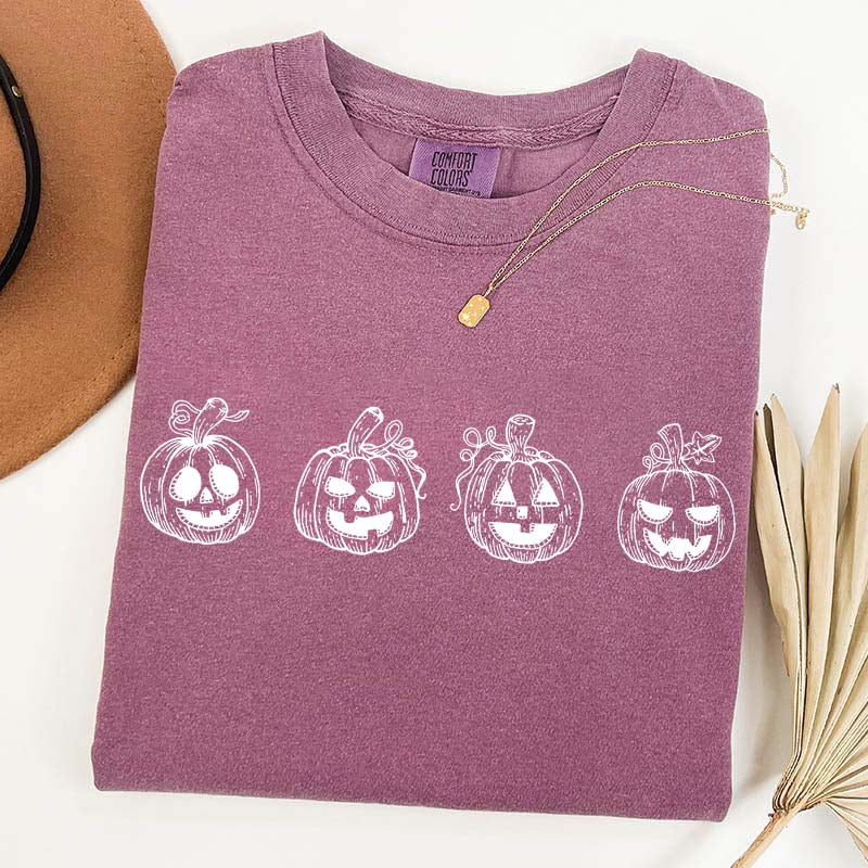 Minimalist Halloween Pumpkin T-Shirt
