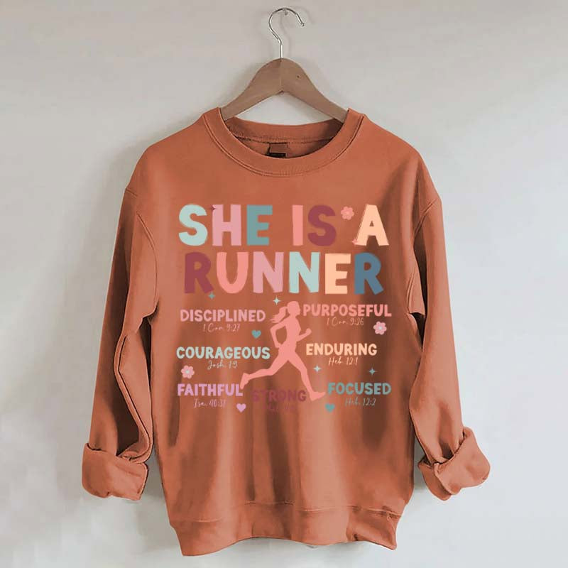 Half Marathon Running Religous Sweatshirt