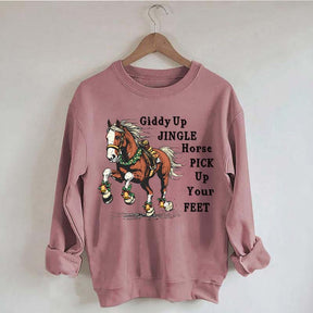 Country Christmas Horse Womens Sweatshirt