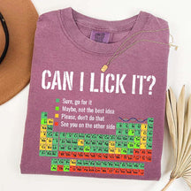 Can I Lick It Chemistry Funny T-Shirt