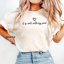 It Is Well With My Soul Minimalist Religious T-Shirt