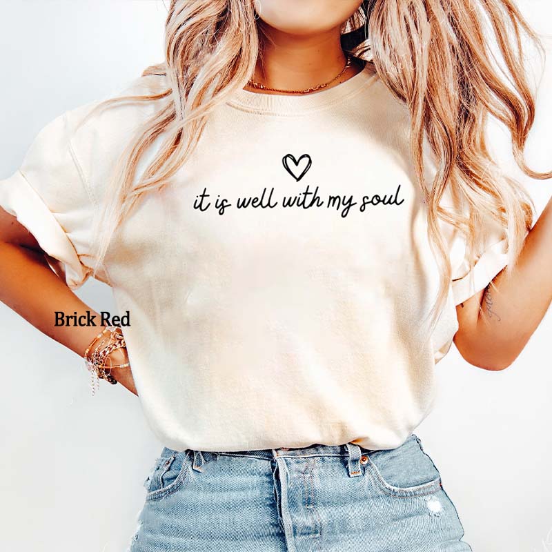 It Is Well With My Soul Minimalist Religious T-Shirt