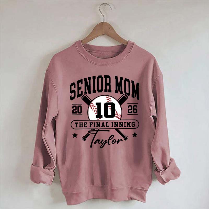 Custom Senior Baseball Mom 2026 Sweatshirt